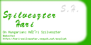 szilveszter hari business card